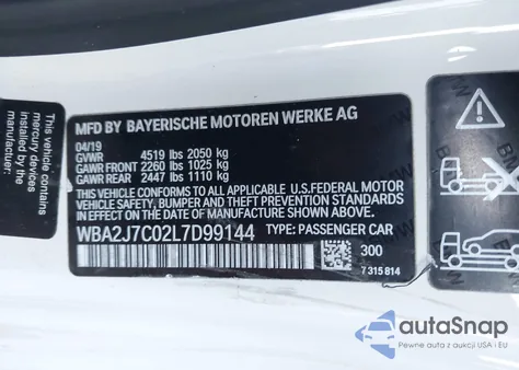 2020 BMW M240I xDrive из США, поврежденный, VIN WBA2J7C02L7D99144